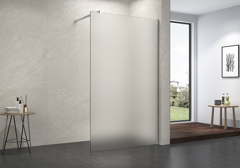 EX-101 6/8/10mm krom frostat säkerhetsglas walk in shower screen